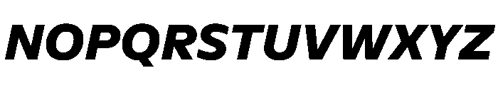 NaNSerfSans ExtraBoldItalic Font UPPERCASE