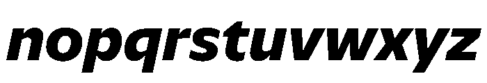 NaNSerfSans ExtraBoldItalic Font LOWERCASE