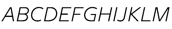 NaNSerfSans ExtraLightItalic Font UPPERCASE