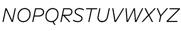NaNSerfSans ExtraLightItalic Font UPPERCASE