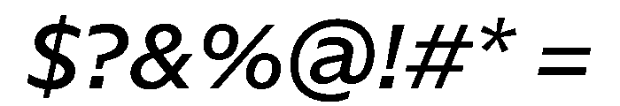 NaNSerfSans MediumItalic Font OTHER CHARS