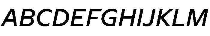 NaNSerfSans MediumItalic Font UPPERCASE