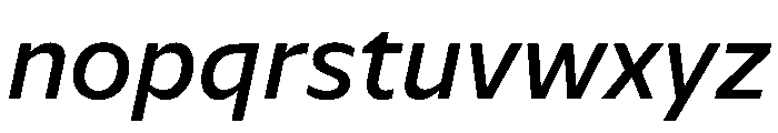 NaNSerfSans MediumItalic Font LOWERCASE