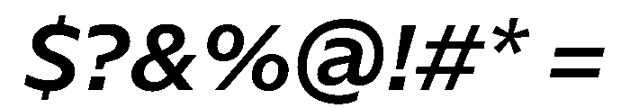 NaNSerfSans SemiboldItalic Font OTHER CHARS