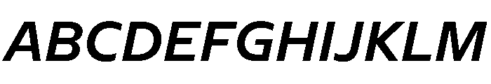NaNSerfSansThai SemiboldItalic Font UPPERCASE