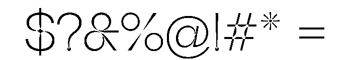 NaNSpaceland Extralight Font OTHER CHARS