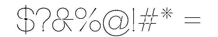 NaNSpaceland Thin Font OTHER CHARS
