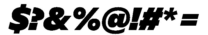NaNSuperXSansDisplay PREVIEW BlackItalic Font OTHER CHARS