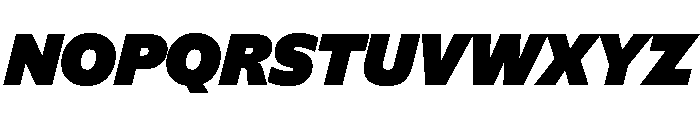 NaNSuperXSansDisplay PREVIEW BlackItalic Font UPPERCASE