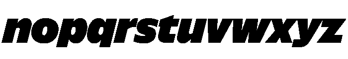 NaNSuperXSansDisplay PREVIEW BlackItalic Font LOWERCASE