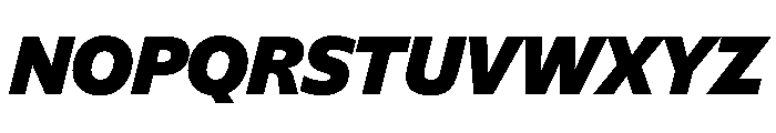 NaNSuperXSansDisplay PREVIEW ExtraBoldItalic Font UPPERCASE