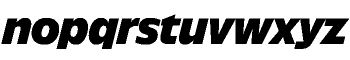 NaNSuperXSansDisplay PREVIEW ExtraBoldItalic Font LOWERCASE