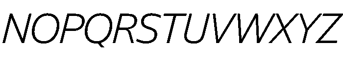 NaNSuperXSansDisplay PREVIEW LightItalic Font UPPERCASE