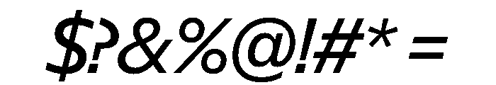 NaNSuperXSansDisplay PREVIEW MediumItalic Font OTHER CHARS