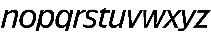 NaNSuperXSansDisplay PREVIEW MediumItalic Font LOWERCASE