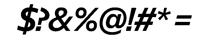 NaNSuperXSansDisplay PREVIEW SemiboldItalic Font OTHER CHARS