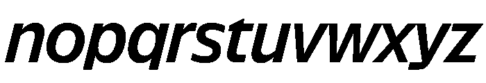 NaNSuperXSansDisplay PREVIEW SemiboldItalic Font LOWERCASE