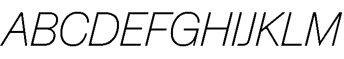 NaNSuperXSansDisplay PREVIEW ThinItalic Font UPPERCASE
