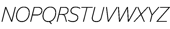 NaNSuperXSansDisplay PREVIEW ThinItalic Font UPPERCASE