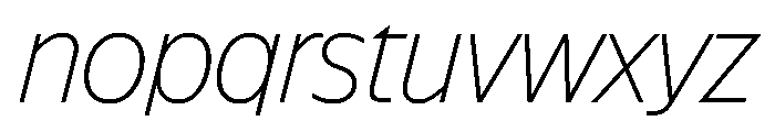 NaNSuperXSansDisplay PREVIEW ThinItalic Font LOWERCASE