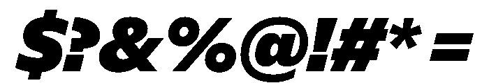 NaNSuperXSansHeadline PREVIEW BlackItalic Font OTHER CHARS