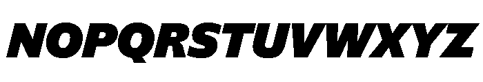 NaNSuperXSansHeadline PREVIEW BlackItalic Font UPPERCASE