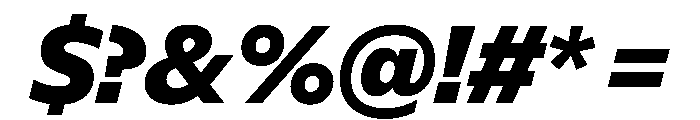 NaNSuperXSansHeadline PREVIEW ExtraBoldItalic Font OTHER CHARS
