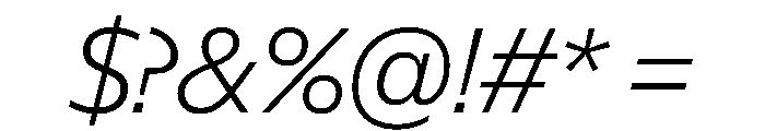NaNSuperXSansHeadline PREVIEW LightItalic Font OTHER CHARS