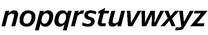 NaNSuperXSansHeadline PREVIEW SemiboldItalic Font LOWERCASE