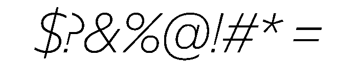 NaNSuperXSansHeadline PREVIEW ThinItalic Font OTHER CHARS