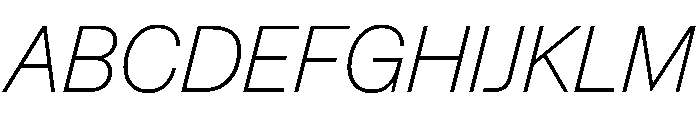 NaNSuperXSansHeadline PREVIEW ThinItalic Font UPPERCASE