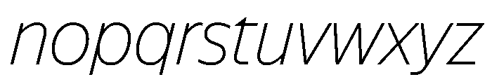 NaNSuperXSansHeadline PREVIEW ThinItalic Font LOWERCASE