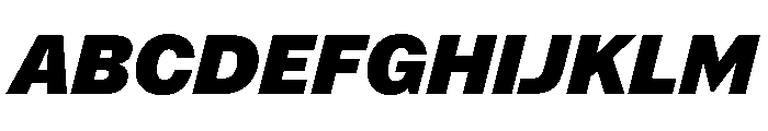 NaNSuperXSansText PREVIEW BlackItalic Font UPPERCASE