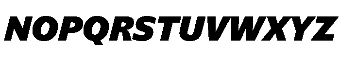 NaNSuperXSansText PREVIEW BlackItalic Font UPPERCASE
