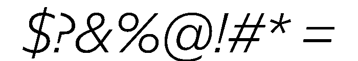 NaNSuperXSansText PREVIEW LightItalic Font OTHER CHARS
