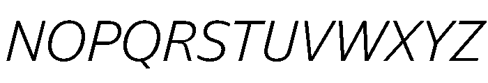 NaNSuperXSansText PREVIEW LightItalic Font UPPERCASE