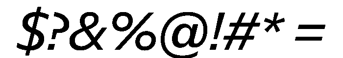 NaNSuperXSansText PREVIEW MediumItalic Font OTHER CHARS