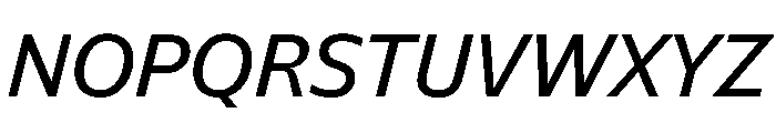 NaNSuperXSansText PREVIEW MediumItalic Font UPPERCASE