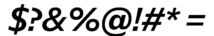 NaNSuperXSansText PREVIEW SemiboldItalic Font OTHER CHARS