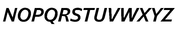 NaNSuperXSansText PREVIEW SemiboldItalic Font UPPERCASE
