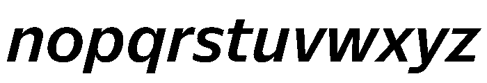 NaNSuperXSansText PREVIEW SemiboldItalic Font LOWERCASE