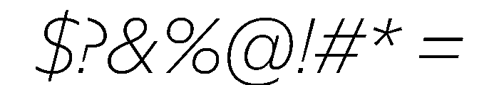 NaNSuperXSansText PREVIEW ThinItalic Font OTHER CHARS