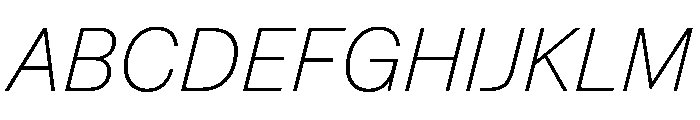 NaNSuperXSansText PREVIEW ThinItalic Font UPPERCASE