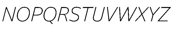NaNSuperXSansText PREVIEW ThinItalic Font UPPERCASE