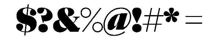 NaNSuperXSerifDisplay PREVIEW Black Font OTHER CHARS