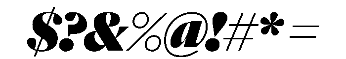 NaNSuperXSerifDisplay PREVIEW BlackItalic Font OTHER CHARS