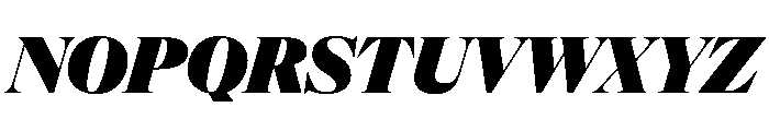 NaNSuperXSerifDisplay PREVIEW BlackItalic Font UPPERCASE