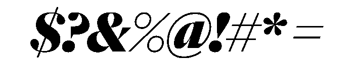 NaNSuperXSerifDisplay PREVIEW ExtraBoldItalic Font OTHER CHARS