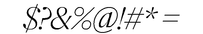 NaNSuperXSerifDisplay PREVIEW LightItalic Font OTHER CHARS