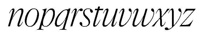 NaNSuperXSerifDisplay PREVIEW LightItalic Font LOWERCASE